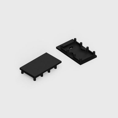 Tagra | SXL23 | Boxed | LED Profile End Caps | Plastic | Black | Pack of 10 - 2325-BCENDCAP-BLK-1__28879__07316.png