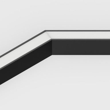 Tagra | SXL23 | 135 Degree Angled | LED Profile Connector | Black - 2325-135DEG-BLK-FR__51069__19084.jpg