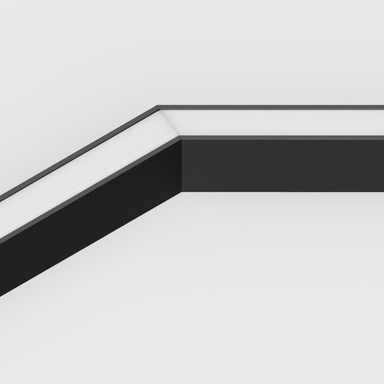 Tagra | SXL23 | 135 Degree Angled | LED Profile Connector | Black - 2325-135DEG-BLK-FR__51069__19084.png