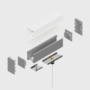 Tagra | SXL23 | LED Profile Suspension Kit | Silver | 1.5M - 2325-EXPLODE__42883__43018.png