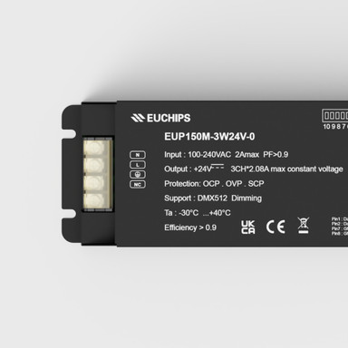EU Chips | 24V | 150W | Constant Voltage | LED Driver Decoder | IP20 - EUD150W-24V_LEFT.jpg