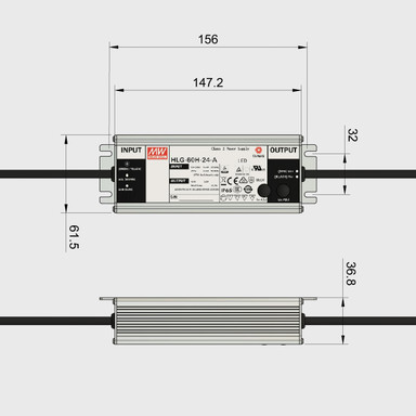 Mean Well | HLG | 24V | 60W | Constant Voltage | Non-Dimmable LED Driver | IP65 - HLG-60_Dims__07840__32652__41662.jpg