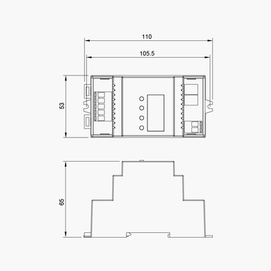 Sunricher | DMX | 12-36V | LED Decoder | Din Rail | 4 Channel | 5A | RGB+W | IP20 - SR-2108FA-RJ45-DIN__64985.png