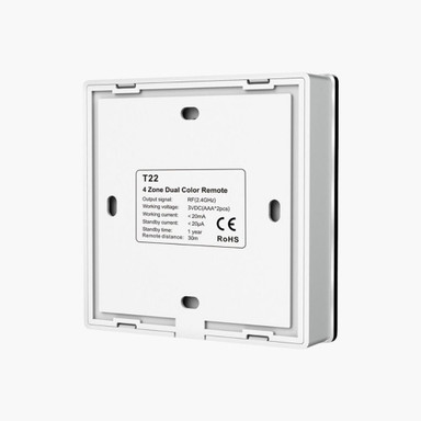 Tagra | RF 2.4GHz | Battery Powered | LED Wall Plate | CCT | 4 Zones | Black - PSCONN-BPCCTWALL_Wall_Plate_Back__65897.jpg