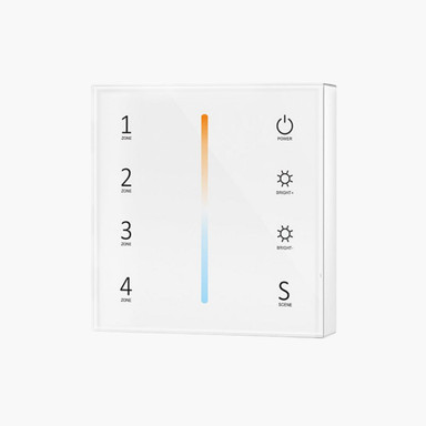 Tagra | RF 2.4GHz | Battery Powered | LED Wall Plate & 5-in-1 Receiver Bundle | CCT | 4 Zones | White - PSCONN-BPCCTWALL_Wall_Plate_White__43254.jpg