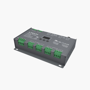 LTECH | DMX | 12-24V | LED Decoder | 12 Channel | 4A | RGB+W | IP20 - LT-912-OLED_Controller_2__58578.jpg