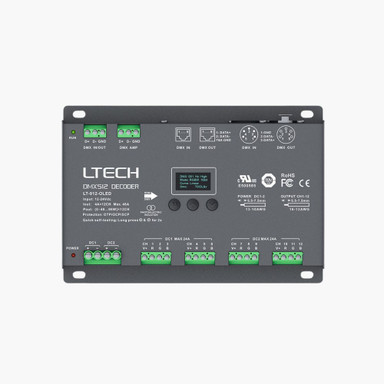 LTECH | DMX | 12-24V | LED Decoder | 12 Channel | 4A | RGB+W | IP20 - LT-912-OLED_Controller_3__27685.jpg