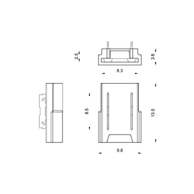 Tagra | LED Strip Solderless Connector | Single Colour | 8mm | Tape to Wire | IP20 | Pack of 10 - CONSOL8MMTWV2.jpg