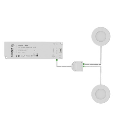 Syndeo by Tagra | 24V | 3 Way Splitter Socket | For LED Tape & Components - 3_Way_Splitter_Connected_24V__33931__38886__03218.jpg