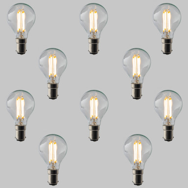 Tagra | G45 Golf | Dimmable LED Filament Lamp | B15 | 400lm | 2700K | Pack of 10 - TL-GOLF-4D-B15_ON_x_10__47419__91488__32606.jpg