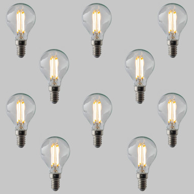 Tagra | G45 Golf | Dimmable LED Filament Lamp | E14 | 400lm | 2700K | Pack of 10 - TL-GOLF-4D-E14_ON_x_10__98822__96764__99318.jpg