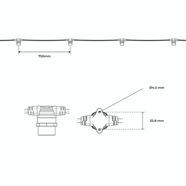 Tagra | Core Series | Connectable LED Festoon String | Black | 750mm Spacing | 10 Fixtures | IP44 | 15M - 750_Core-01__49136__42478__29247.jpg