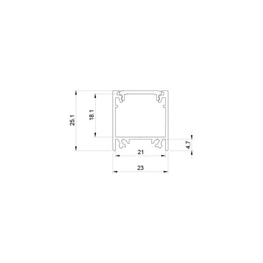 Tagra | SXL23 | Surface Mounted / Suspendable | Extra Large | 23 x 25mm | LED Profile | 2 & 3 Metre - 2325.jpg