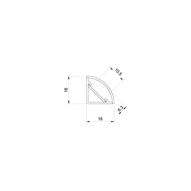 Tagra | SSC16IP | Surface Mounted | Standard Corner | Domed | 16 x 16mm | LED Profile | IP65 | 2 & 3 Metre - CORPROIP65__81338.png