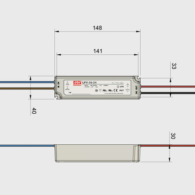 Mean Well | LPV | 24V | 36W | Constant Voltage | Non-Dimmable LED Driver | IP67 - LPV-35_Dims__19726__21960__32777.jpg