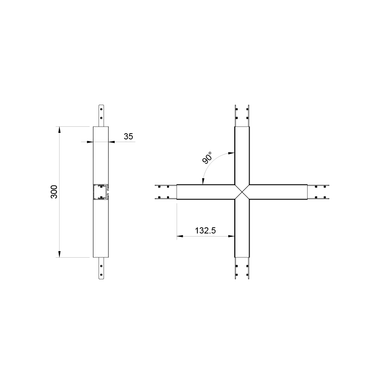 3535 Cross Connector Black with Semi Clear Diffuser and 4pcs x 3535-CONN - 3535-CCONN__23501.png