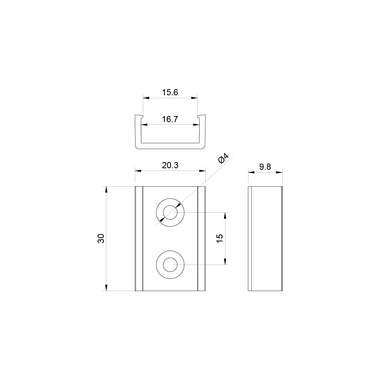 Tagra | SS17 | Straight | LED Profile Connector | White - 178-CONN__04374.png