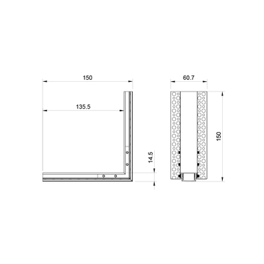 Outer Corner Connector With Semi Clear Diffuser For 6114 Profile with 2 x 6114-CONN included - 6114-OVCC-SET__79498.png