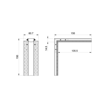 Inner Corner Connector With Semi Clear Diffuser For 6114 Profile with 2 x 6114-CONN included - 6114-IVCC-SET__49280.png