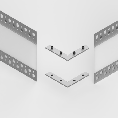 Tagra | PIL50 | Outer Corner | LED Profile Connector | Silver - 9818-OVCC-3__81121__66364.png