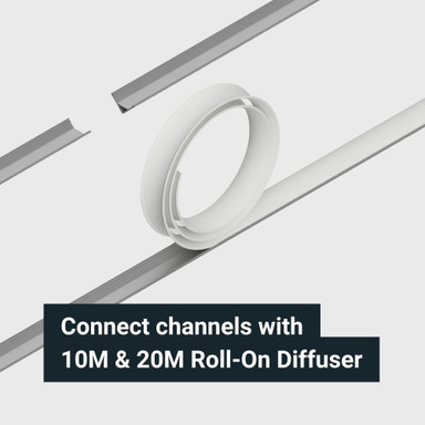 Tagra | SSC16 | 14.9 x 14.9mm | LED Profile Diffuser | Plastic  | 0.9, 2, 3, 10 & 20 Metre - ROLL-ON_DIF-SCRN_1.jpg