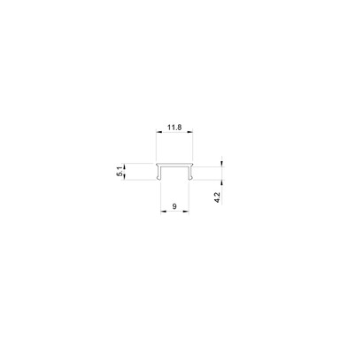 Tagra | PISM13 | 11.8 x 5.1mm | LED Profile Diffuser | Plastic | 2, 3, 10 & 20 Metre - DIF-PLSLIM__25453.jpg