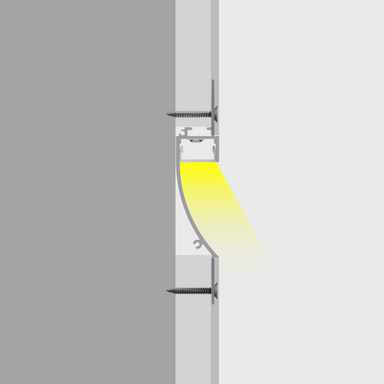 Tagra | PIW19 | Plaster In | Standard | Wall Washer | 18.5 x 96.5mm | LED Profile | 2 & 3 Metre - 1896-PROJECTION2__92729__61742.png