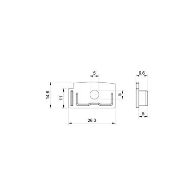 Tagra | PI20 | LED Profile End Caps | Plastic | Silver | Pack of 4 - 4714-ENDCAP__95333.png