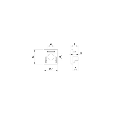 Tagra | PISOC13 | LED Profile End Caps | Plastic | Silver | Pack of 4 - 4822-ENDCAP__68776.png