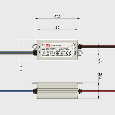 Mean Well | APV | 12V | 8W | Constant Voltage | Non-Dimmable LED Driver | IP42 - APV-8_Dims__00627.jpg