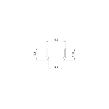 Tagra | SL20 | 19.5 x 12.3mm | Boxed | LED Profile Diffuser | Plastic | Black | 2 & 3 Metre - 2016SCB__83616.png