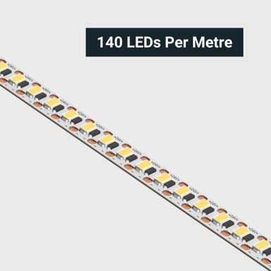 Syndeo by Tagra | LED Strip Light | Mini Cut | 140 LEDs p/m | 24V | IP20 | 9.6W/m | 5M Reel - PPS24-140-StripLight-CLOSE.jpg