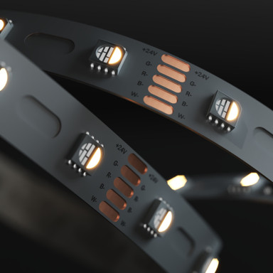 Tagra | Pro LED Strip Light | S Bend | 48 LEDs p/m | 24V | IP20 | 12.6W/m | RGB+W | 5M Reel - SG24-MBRGBW-StripLight-ON.jpg
