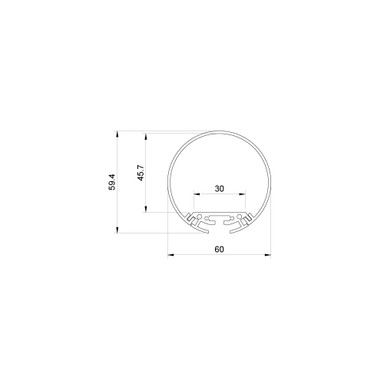 Tagra | T60 | Suspendable | Extra Large | Tubular | 60 x 60mm | LED Profile | 2 & 3 Metre - 6060CIRC__69659.jpg