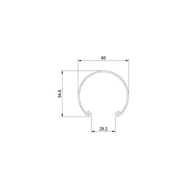 Tagra | T60 | 60 x 54.6mm | LED Profile Diffuser | Plastic | 2 & 3 Metre - DIF-6060CIRC__25135.png