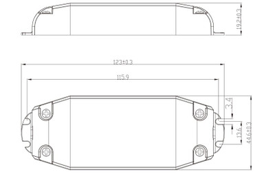 Tagra | 12V | 30W | Constant Voltage | 0-10V Dimming Driver Controller + LED Driver | IP20 - TAG12V30WB DIMS.jpg