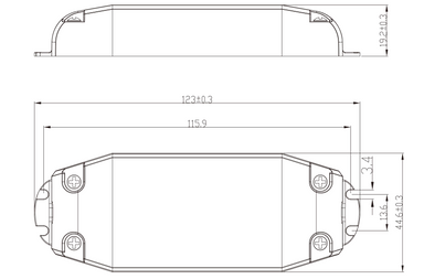 Tagra | 12V | 30W | Constant Voltage | 0-10V Dimming Driver Controller + LED Driver | IP20 - TAG12V30WB DIMS.png