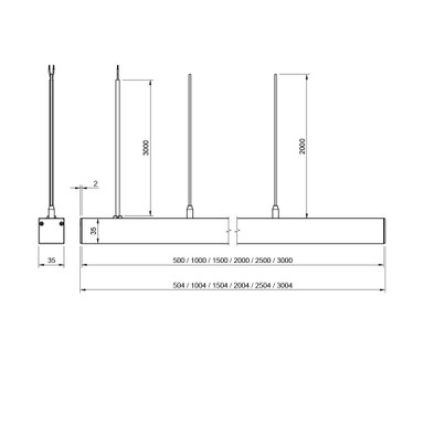Tagra | LED Linear Luminaire | 120° | 35x35 | Suspendable | 24V | IP20 | 0.5-3M - 3535TL__44351.jpg