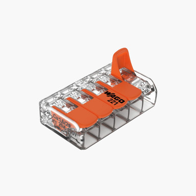 WAGO | 221 | Max. 4mm² | Compact  Splicing LED Connector| 5 Conductor | Pack of 25 - PCK-221-415_WAGO_2__54864.jpg