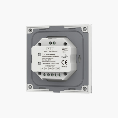 Tagra | RF 2.4GHz & DMX | Mains Powered 100-240V | LED Wall Plate | Single Colour | 4 Zones - MP4SC-W_2__42501.jpg
