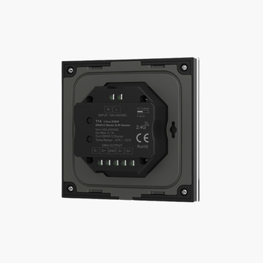 Tagra | RF 2.4GHz & DMX | Mains Powered 100-240V | LED Wall Plate | RGB+W | 4 Zones - MP4RGBW-B_2__04461.jpg