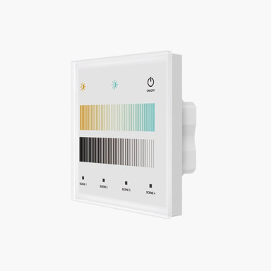 Tagra | 0/1-10V | Mains Powered 100-240V | LED Wall Plate | CCT | 1 Zone - TAG-WP-2CH-0-10V-W (2).jpg