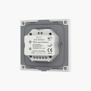 Tagra | 0/1-10V | Mains Powered 100-240V | LED Wall Plate | Single Colour | 4 Zones - TAG-WP-4CH-0-10V-W (2).jpg