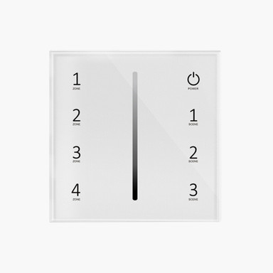 Tagra | 0/1-10V | Mains Powered 100-240V | LED Wall Plate | Single Colour | 4 Zones - TAG-WP-4CH-0-10V-W.jpg