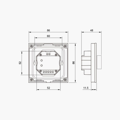 Tagra | 0/1-10V | Mains Powered 100-240V | LED Wall Plate | Single Colour | 1 Zone - TAG-RP-1CH-0-10V.jpg