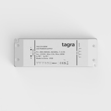 Tagra | 12V | 180W | Constant Voltage | Non-Dimmable LED Driver | IP20 - TAG12V180W_LED Driver_2.jpg
