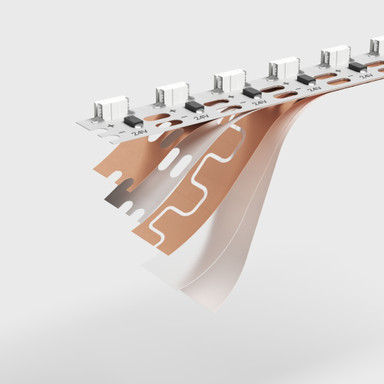 Tagra | Signage LED Strip Light | Side View | 120 LEDs p/m | 24V | IP20 | 9.6W/m | 5M Reel - SG24-SV-StripLight-EXPLODE.jpg