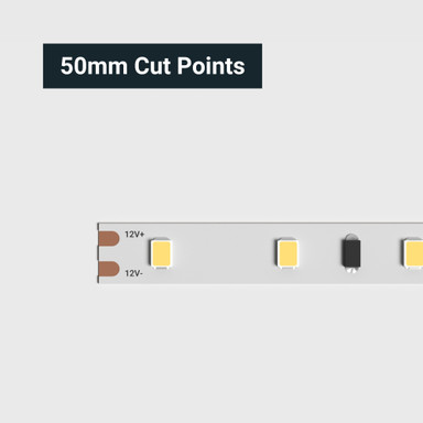 Tagra | Economy LED Strip Light | E-60 | 60 LEDs/m | 12V | IP20 | 4.8W/m | 5 & 50M Reels  - ES12-60-StripLight-CUT.jpg