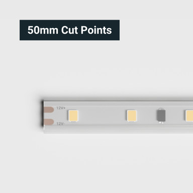 Tagra | Economy LED Strip Light | 60 LEDs p/m | 12V | IP65 | 4.8W/m | 5 & 50M Reels  - ES12-60-IP-StripLight-CUT.jpg