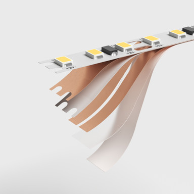 Tagra | Economy LED Strip Light | E-120 | 120 LEDs/m | 12V | IP20 | 9.6W/m | 5 & 50M Reels  - ES12-120-StripLight-EXPLODE.jpg